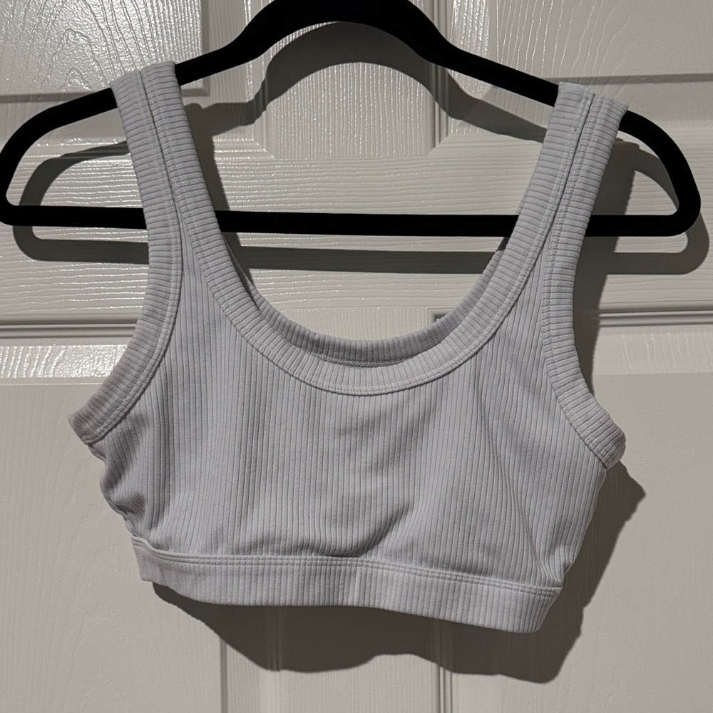 ALO Yoga Ribbed Gray Tank Top